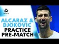 Carlos Alcaraz & Novak Djokovic Practice Before Nitto ATP Finals Clash!
