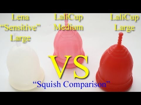 Lena Cup Lg vs LaliCup Med and Lg "Squish" - Menstrual Cups