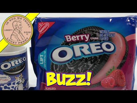 Oreo Berry Creme Chocolate Cookie Sandwiches & Flax Vanilla Milk Video
