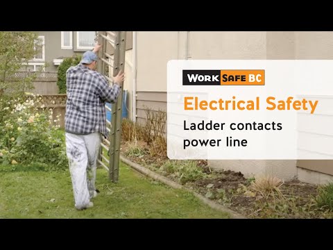 電氣安全。梯子接觸 (Electrical Safety: Ladder Contact)