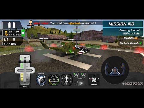 HFPS | Mission- Destroy Aircraft With Rockets | Apache | Helicopter Flight Pilot Simulator Gameplay