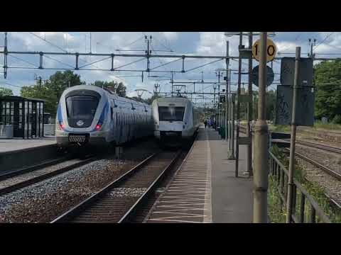 SJ 3000 Snabbtåg 580 tutar förbi Märsta.