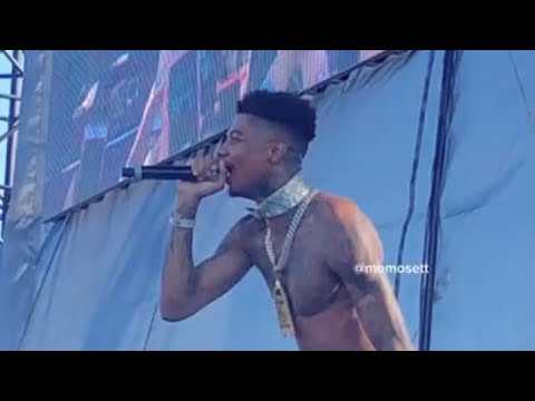 Blueface rapping “Bleed It” live at the Honda Center in Anaheim