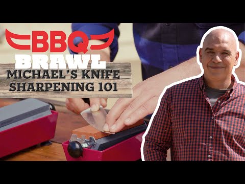 Knife Sharpening 101 with Michael Symon | BBQ Brawl | Food Network