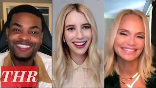 Netflix's Holidate Cast: Emma Roberts, Luke Bracey, Kristin Chenoweth, King Bach | THR Interview
