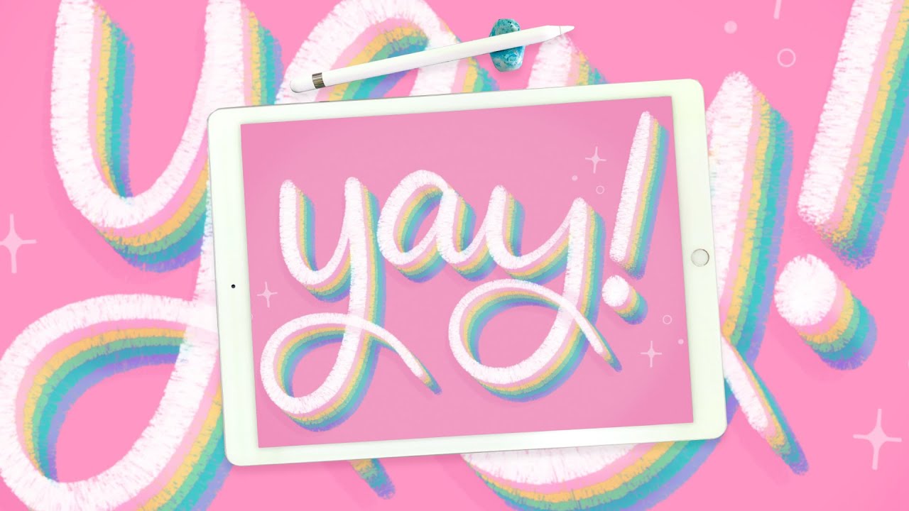 Rainbow Drop Shadow Procreate Tutorial