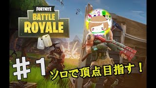 PS4【フォートナイト】 目指せ、ナンバー１　！！！！！！！！！！！  実況プレイpart１ Fortnite Battle Royale Solo Gameplay ♯1