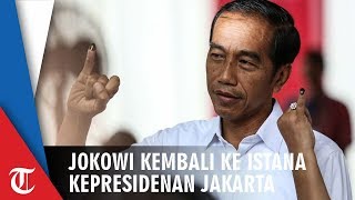 Jokowi Kembali ke Istana Kepresidenan Jakarta Seusai Bertemu Ketum Parpol Pendukung