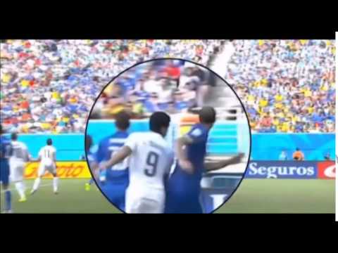 Suarez bites Chiellini - alternative commentary