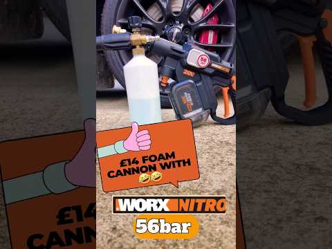 How does it fare Worx Hydroshot 56bar with £14 foam Cannon