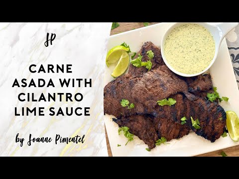 CARNE ASADA WITH CREAMY CILANTRO LIME SAUCE