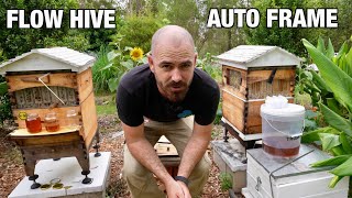 First Flow Hive Harvest LIVE Comparison to Traditional and AutoFrame