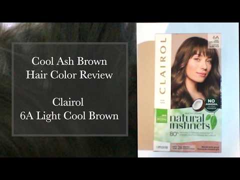 Cool Ash Brown Hair Tutorial: Clairol 6A light cool...