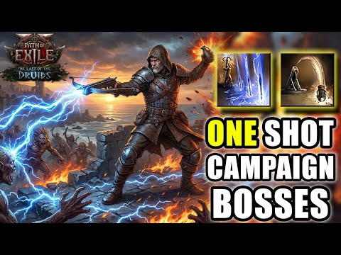 My New #1 League Start Contender for 0.4 The Last of the Druids | One Shot Campaign Bosses PoE2