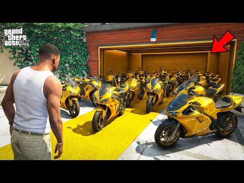 GTA 5 : Franklin Stealing The Most Expensive Gold Bikes! (GTA 5 Mods)