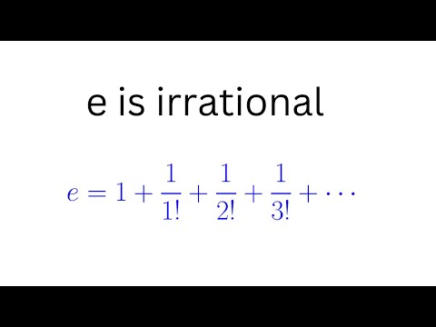 A clever proof of irrationality of e.