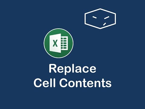 ms office excel replace cell contents