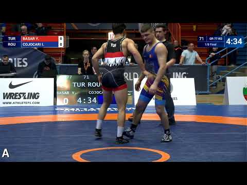 1/8 GR - 77 kg: Y. BASAR (TUR) v. I. COJOCARI (ROU)