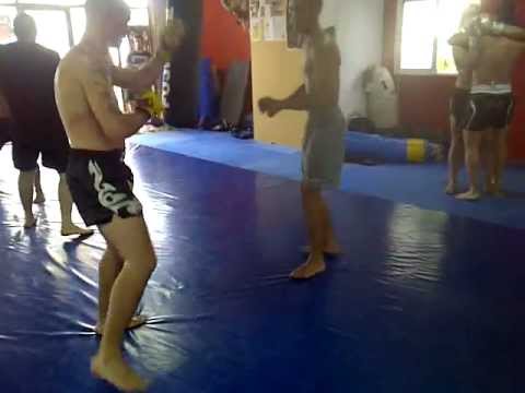Phil Townley Muay Thai more sparring at our ibiza gym!