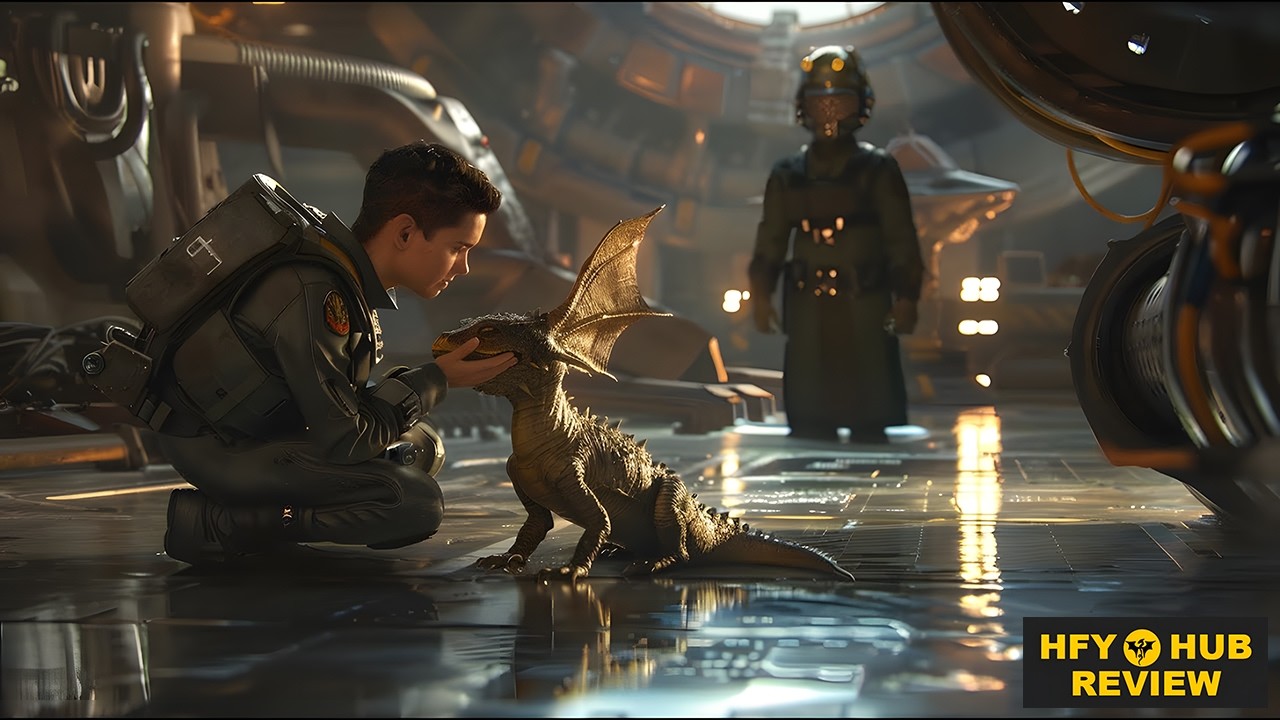 Human Pilot Played with a Disabled Dragon Hatchling – Unaware the Federation Admiral Was Watching