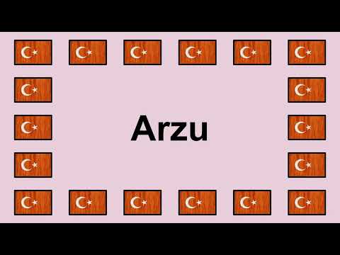 Pronounce ARZU in Turkish 🇹🇷