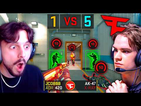FAZE JCOBBB WITH CHEATS vs. 5 FACEIT LEVEL 10s