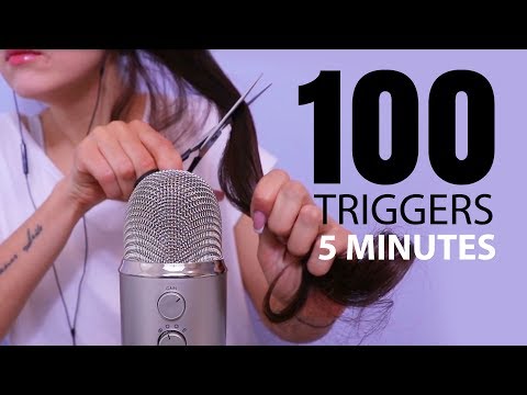 100 TRIGGERS IN 5 MINUTES | ASMR Challenge