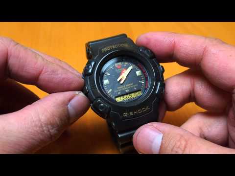 Casio G-Shock Vintage AW-560 analog hands watch flip review