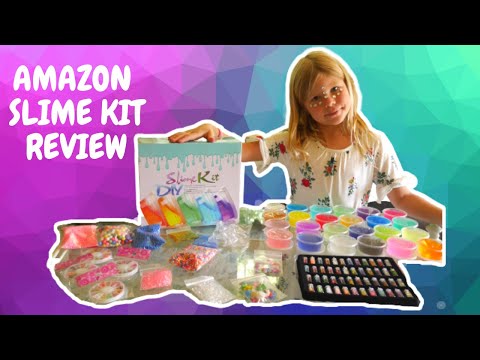 BIG SLIME KIT REVIEW | Amazon slime kit unboxing | Unboxing 24 slimes with slime accessories