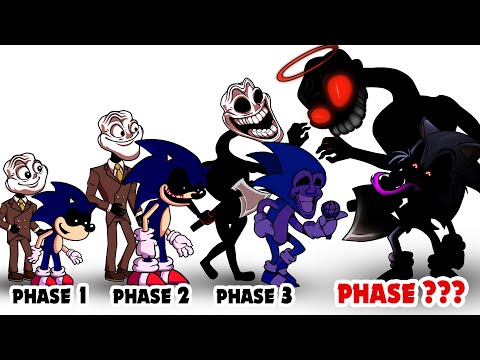 FNF Comparison Battle Mr Trololo VS Sonic Exe | ALL Phases of FNF Characters Animation
