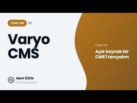 Varyo CMS Kullanımı (Open Source Project)
