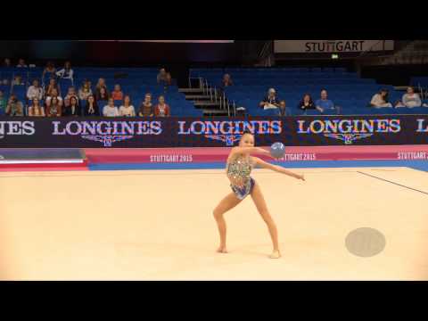 ASHIRBAYEVA Sabina (KAZ) – 2015 Rhythmic Worlds, Stuttgart (GER), Qualifications Ball
