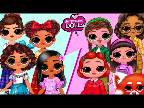Encanto Isabela, Mirabel, Dolores and Turning Red Clothes Switch Up - DIY Paper Dolls & Crafts