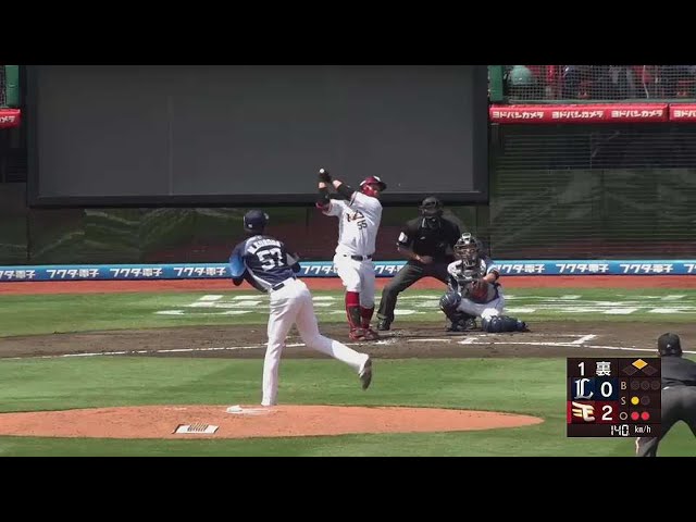 【ファーム】イーグルス・安田悠馬 レフトの頭上を越えるタイムリー2ベースヒットを放つ!! 2022年5月4日  東北楽天ゴールデンイーグルス 対 埼玉西武ライオンズ