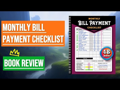 Monthly Bill Payment Checklist Pdf