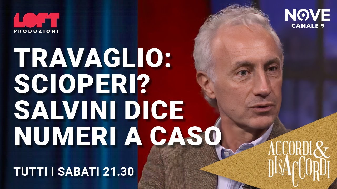 Travaglio Scioperi? Salvini dice numeri a caso