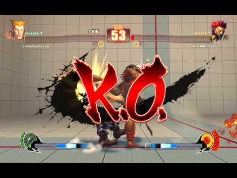 JBHAMMER777 (Akuma) Vs SonnentauRacker (Guile) one of best Guile in Europe Part 1 OF 2