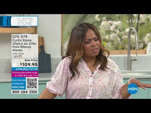 Curtis Stone 20pack 6 oz. Elite Pork Ribeye Steaks