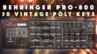 Video thumbnail for Behringer Pro-800: Vintage Poly Keys Presets. No Talk Demo by Anton Anru