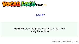 Video thumbnail for used to