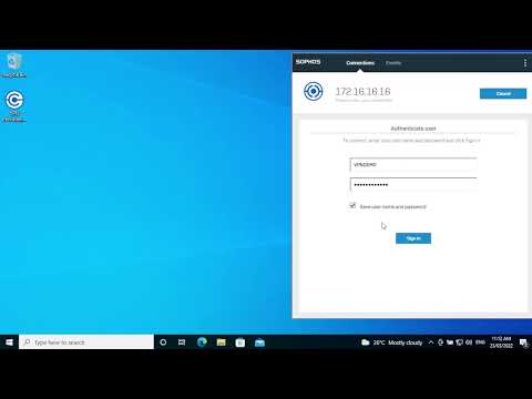 Sophos Connect - Updating user credentials