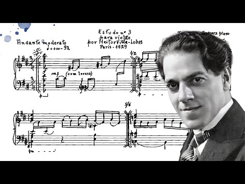 Villa-Lobos - Estudo No.3 (transcr. José Vieira Brandão) (André Pédico, piano) 1ª gravação mundial