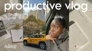 Productive Vlog | planning, editing & getting a workout in