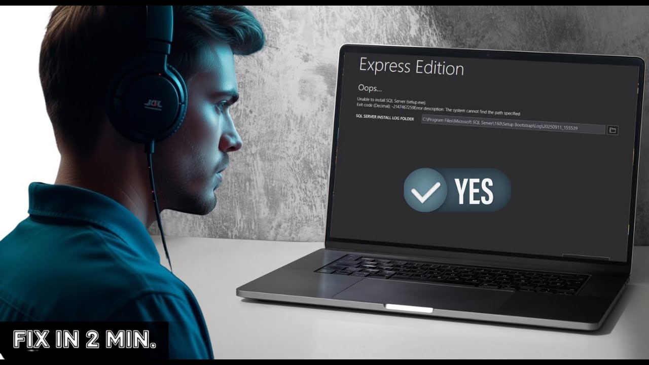 Fix SQL Server 2022 Express Install Error -2147467259 in 2 Minutes 🔧