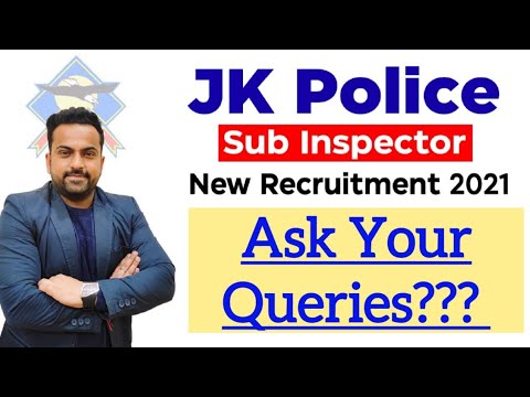 JKP SI RECRUITMENT 2021 | JkP Sub Inspector Recruitment Queries| All Your Queries @Career Success