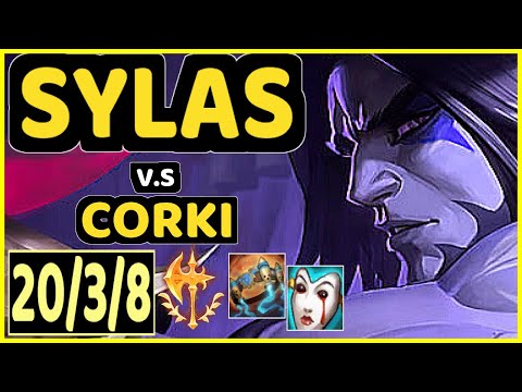 CLOSER (SYLAS) vs CORKI - 20/3/8 KDA MID CHALLENGER GAMEPLAY - KR