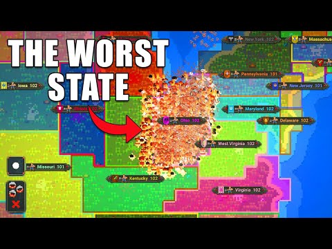 Every 10 Years Worst US State Gets BOMBED - Worldbox