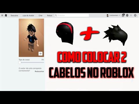 COMO COLOCAR DOIS CABELOS NO ROBLOX PELO PC 2022..