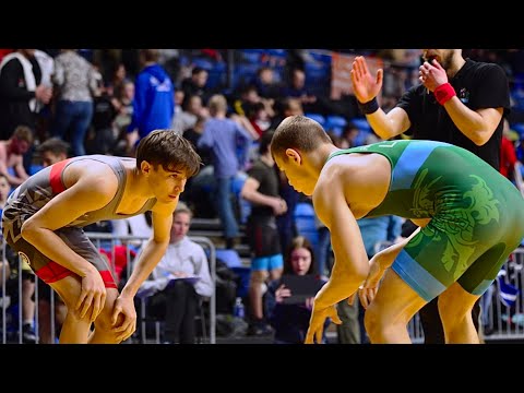 U17 L. Fontaine (FRA) vs V. Simoliunas (LTU). Freestyle 65kg youth wrestling.