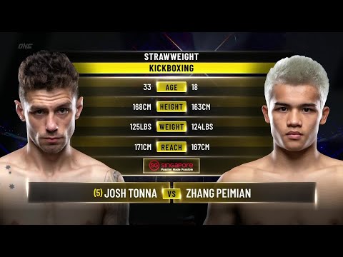 Zhang Peimian vs Josh Tonna full fight